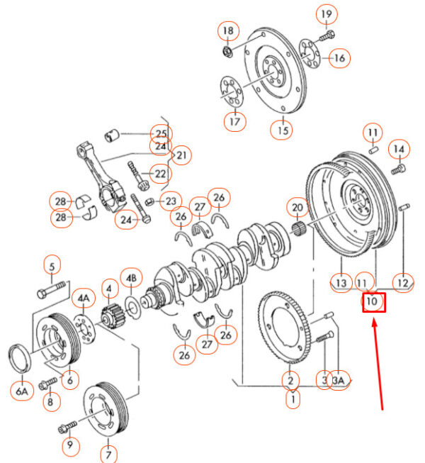06J105266AE - NEW AUDI A3 8P DOUBLE GROUND FLYWHEEL 06J105266AE ORIGINAL