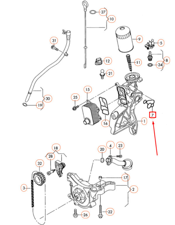 06J115441A - NEW AUDI A3 8P OIL FILTER HOUSING SEAL 06J115441A ORIGINAL