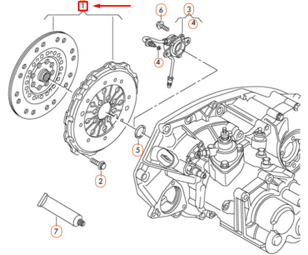 06J141015J - NEW VW CLUTCH PLATE AND PRESSURE PLATE SEE WORKSHOP MANUAL 06J141015J 08-12