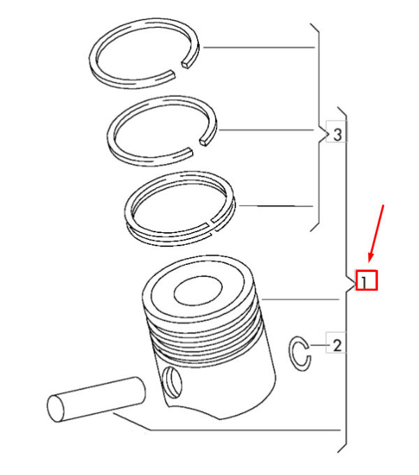06K107065AR - NEW AUDI Q3 8U ENGINE PISTON 06K107065AR ORIGINAL