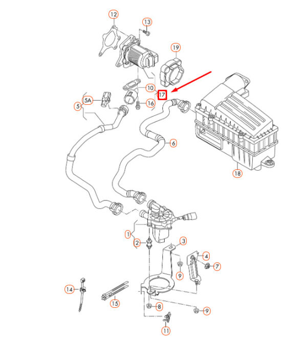 06K131097L - NEW AUDI A3 8V SECONDARY AIR PUMP KOMBI VALVE 06K131097L ORIGINAL