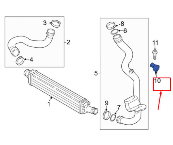 06K906051E - NEW AUDI A6 C8 ENGINE PRESSURE SENSOR 06K906051E ORIGINAL