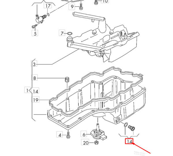 06L103801D - NEW AUDI Q5 FY 80A OIL DRAIN SCREW WITH SEAL 06L103801D ORIGINAL