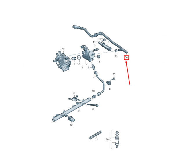 06L133986AA - NEW AUDI Q5 FY FY FREY FEED PANTS 06L133986AAA ORIGINAL