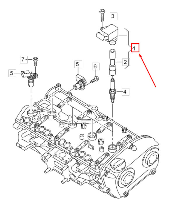 06L905110E - NEW AUDI A1 GB IGNITION COIL 06L905110K ORIGINAL