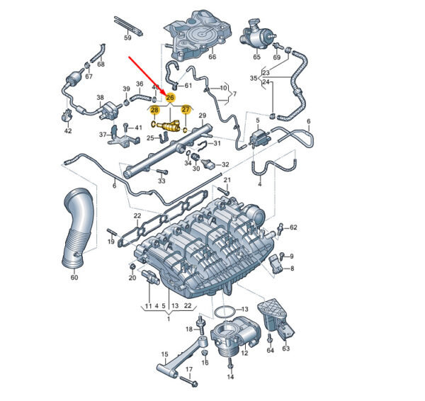 06L906031D - NEW AUDI Q7 4M FUEL INJECTOR 06L906031D ORIGINAL
