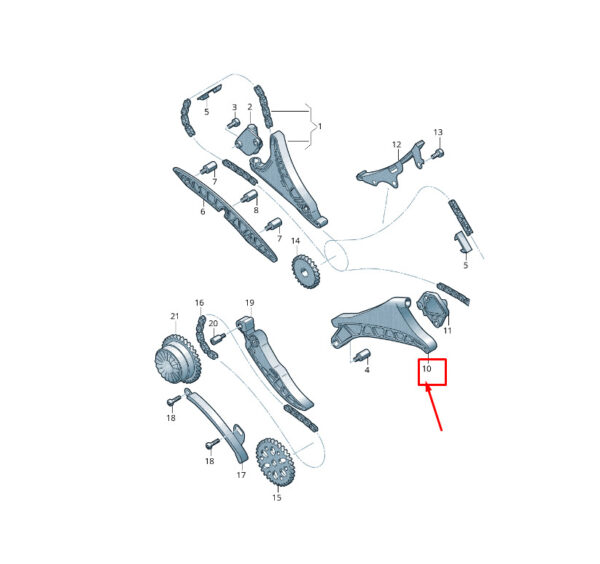06M109509L - NEW AUDI Q5 FY ENGINE TIMING CHAIN TENSIONER 06M109509L ORIGINAL