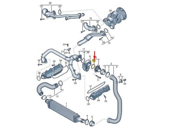 06M133237A - AUDI A4 B9 Throttle Valve Seal 06M133237A NEW GENUINE