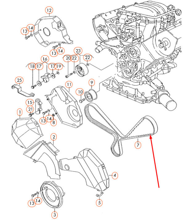 078109119J - NEW AUDI A6 C5 TIMING BELT 078109119J 2.4 PETROL 97-05 ORIGINAL
