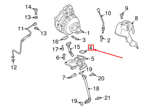078145039 - NEW AUDI Q7 4L EXHAUST SEALING RING 078145039 ORIGINAL