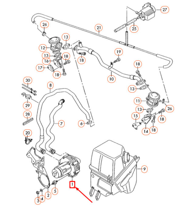 078906601M - NEW AUDI A6 C5 SECONDARY AIR PUMP 078906601M ORIGINAL