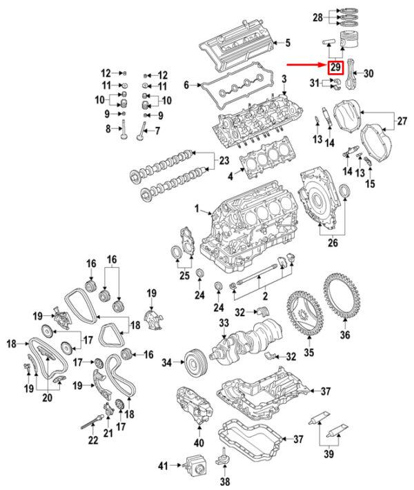 079107065DC - NEW AUDI Q7 4L ENGINE PISTON FOR CYLINDERS 5-8 079107065DC ORIGINAL