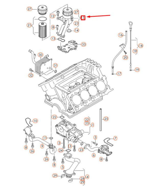 079115401AA - NEW AUDI A6 C6 OIL FILTER BRACKET 079115401AA ORIGINAL