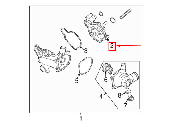 079121014D - NEW AUDI Q7 4L ENGINE WATER PUMP 079121014D ORIGINAL