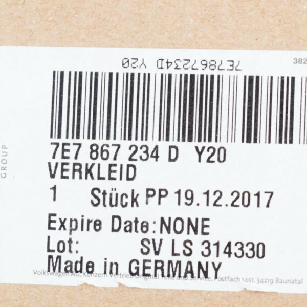 7E7867234DY20 - Volkswagen Transporter T6 A-Pillar Trim Front Right 7E7867234DY20 NEW