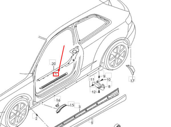 8V3853491A9B9 - Audi A3 8V Front Sill Molding 8V3853491A9B9 NEW REAL