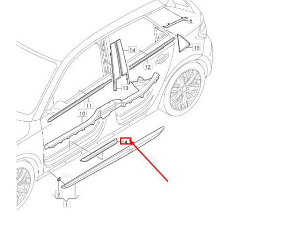 8V4853491N - AUDI A3 8V DOOR ENTRY SILL S-LINE 8V4853491N9B9 NEW GENUINE