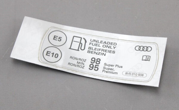8V5010508 - Audi A3 Sportback 8V Tank Warning Sticker 8V5010508 NEW ORIGINAL