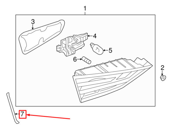 8V5945256B - NEW AUDI A3 SPORTBACK 8V REAR RIGHT INNER TAIL LIGHT TRIM 8V5945256B ORIGINAL
