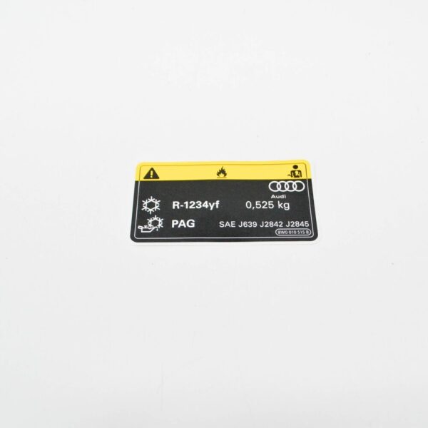 8W0010515B - AUDI A4 B9 A/C System Information Label 8W0010515B NEW GENUINE