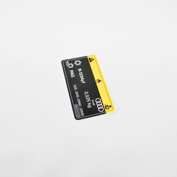8W0010515B - AUDI A4 B9 A/C System Information Label 8W0010515B NEW GENUINE