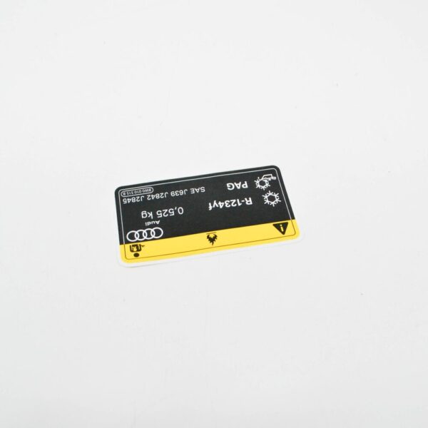 8W0010515B - AUDI A4 B9 A/C System Information Label 8W0010515B NEW GENUINE