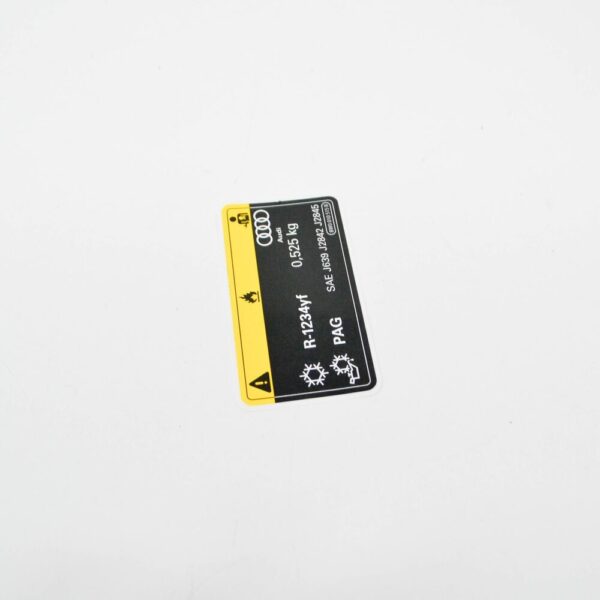 8W0010515B - AUDI A4 B9 A/C System Information Label 8W0010515B NEW GENUINE