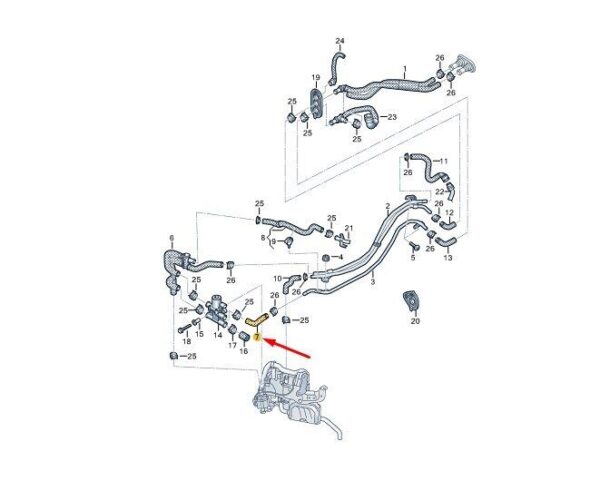 8W0265353E - AUDI A4 B9 Coolant Hose Pipe 8W0265353E NEW GENUINE