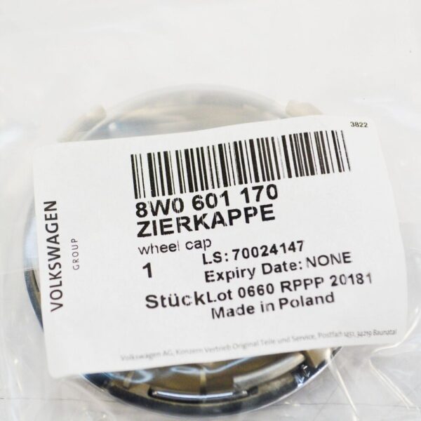 8W0601170 - AUDI A3 S3 A4 B9 Wheel Center Cap 8W0601170 GENUINE NEW