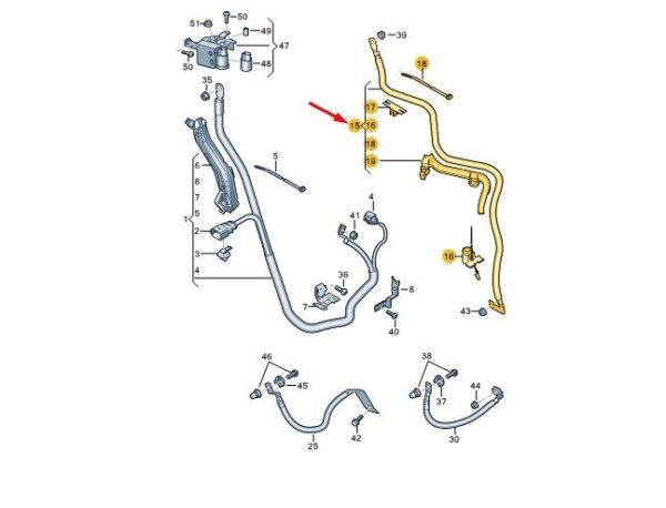 8W0971349K - AUDI A4 B9 Three Phase Alternator Wiring Set 8W0971349K NEW GENUINE