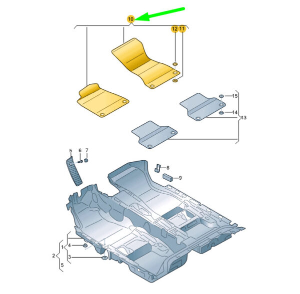 8W1863691BQA5 - Audi A4 B9 floor mat set front LHD 8W1863691BQA5 NEW ORIGINAL