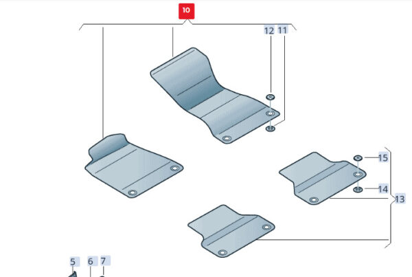 8W2863691 - Audi A4 Avant B9 Floor Mats Set Front Right Hand Drive 8W2863691IHG NEW Genuine