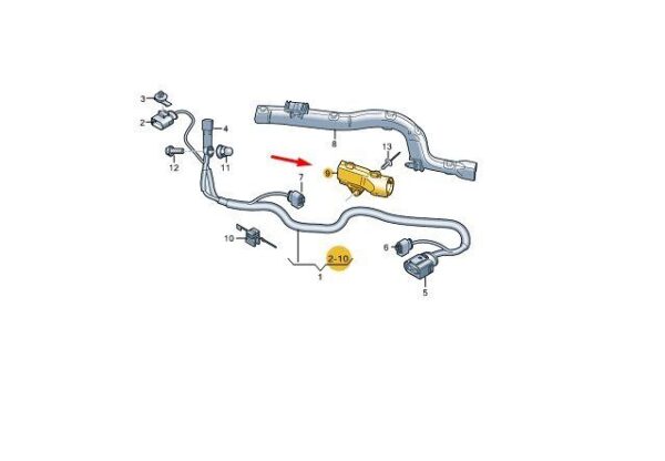 8W2971824D - AUDI A5 MK2 Power Steering Wiring Lower Cable Guide RHD 8W2971824D NEW GENUINE