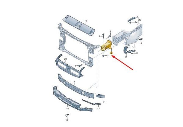 8W6807134 - AUDI A5 MK2 Right Side Front Carrier Bracket 8W6807134 NEW GENUINE