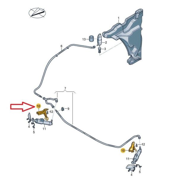 8W6955776B - AUDI A5 MK2 F5 Headlight Washer System Right Bracket 8W6955776B NEW GENUINE