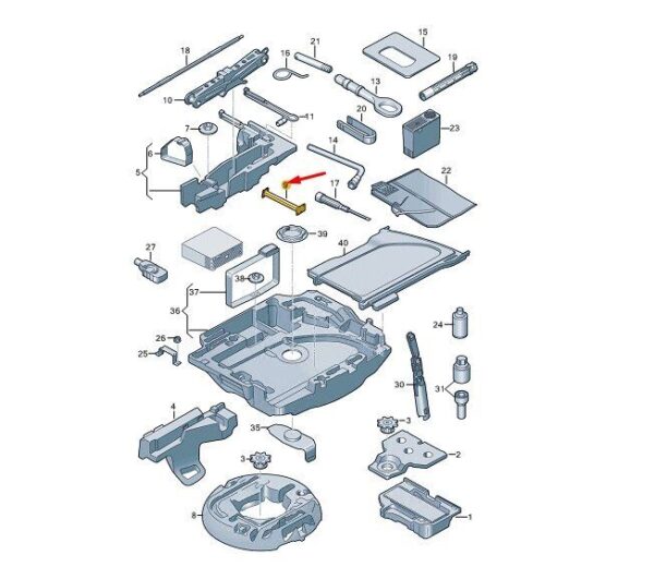 8W7813313 - AUDI A5 MK2 Insert Part 8W7813313 NEW GENUINE