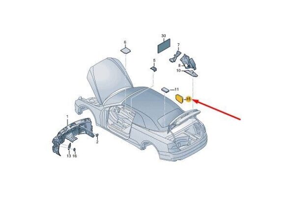 8W7863535 - AUDI A5 Cabrio MK2 Rear Left Filler Piece 8W7863535 NEW GENUINE