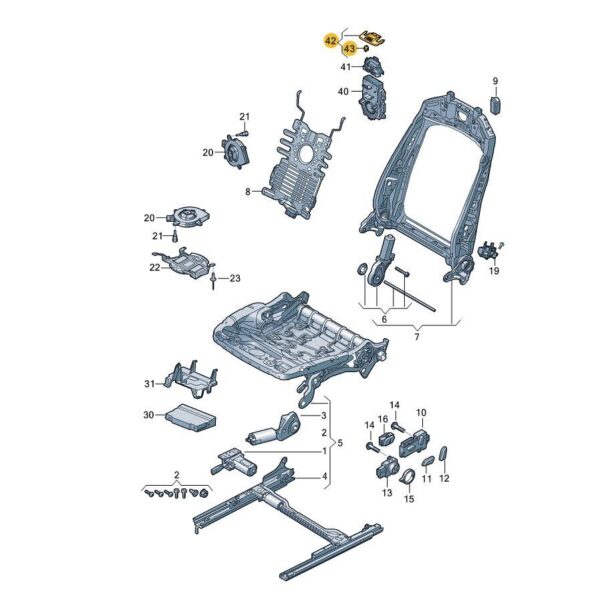 8W7963587KR2 - AUDI A5 F5 Front Seat Head Space Heat Module Air Vent 8W7963587KR2 NEW GENUINE
