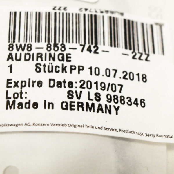 8W88537422ZZ - NEW AUDI A5 8W6 REAR TAILGATE BOOT LID EMBLEM BADGE RINGS 8W88537422ZZ