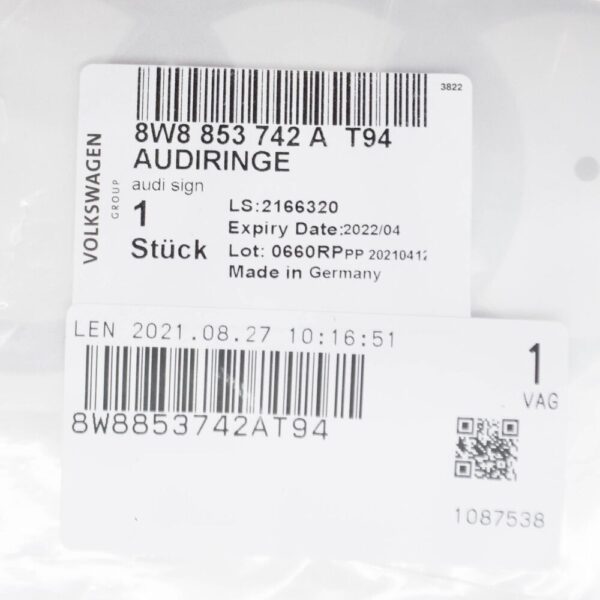 8W8853742A - AUDI A5 Sportback 8W6 Rear Emblem Badge 8W8853742AT94 NEW GENUINE