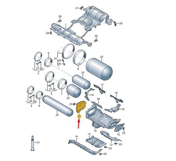 8W9201308A - AUDI A4 B9 Fuel Tank Right Heat Shield 8W9201308A NEW GENUINE