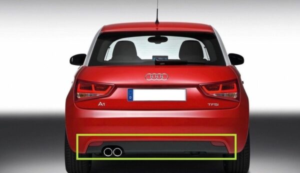 8X0807421A - New Genuine Audi A1 Rear Bumper Diffuser Trim Double Pipe 8X0807421A9B9 OEM