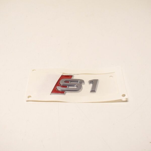 8X08537352ZZ - AUDI S1 8X Trunk Lid S1 Chrome Badge Emblem 8X08537352ZZ NEW GENUINE