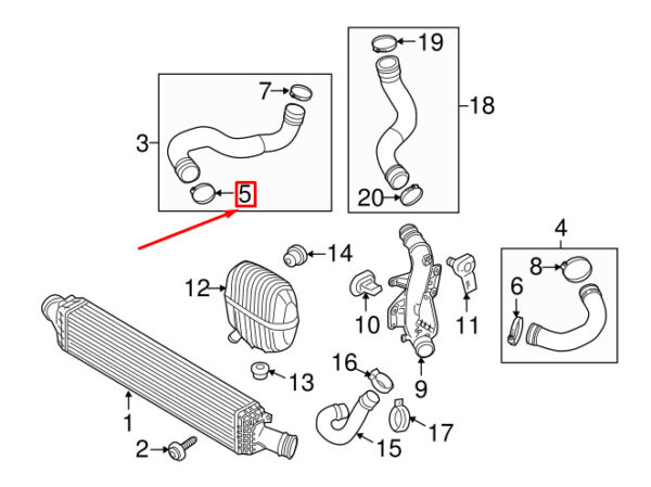 N10518901 - NEW AUDI A4 AVANT B8 LOWER PRESS HOSE CLAMP N10518901 ORIGINAL