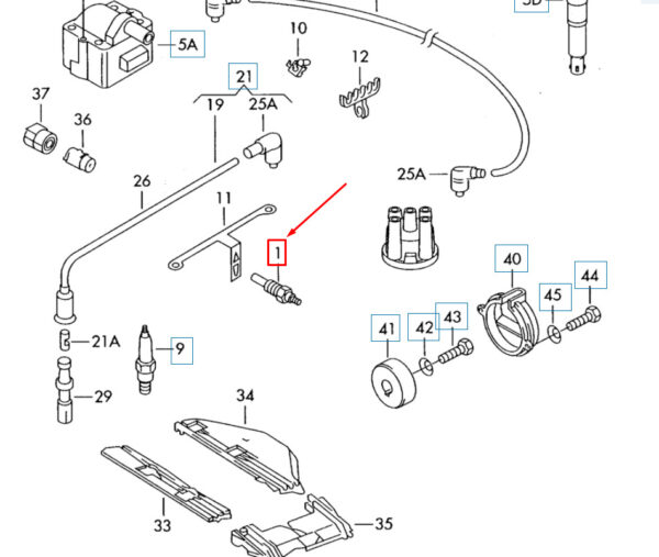 N10579202 - NEW VOLKSWAGEN BEETLE 9C GLOW PLUG N10579202 ORIGINAL