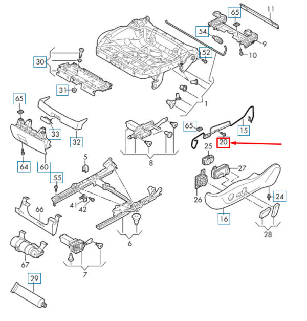 N90737105 - NEW AUDI A3 8V FRONT SEAT OVAL HEX SCREW N90737105 ORIGINAL