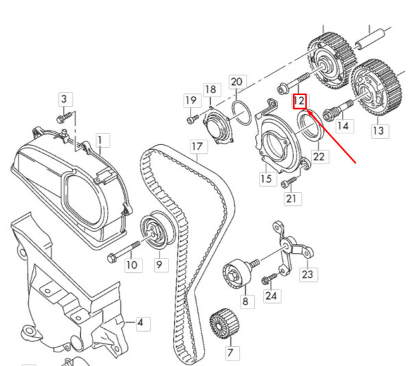 N91264601 - NEW AUDI A1 SPORTBACK GB CAMSHAFT ADJUSTMENT UNIT HEAD SCREW N91264601