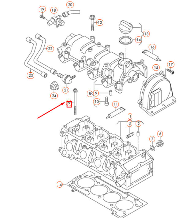 WHT004790 - NEW AUDI A1 MK1 CYLINDER HEAD BOLT WHT004790 ORIGINAL
