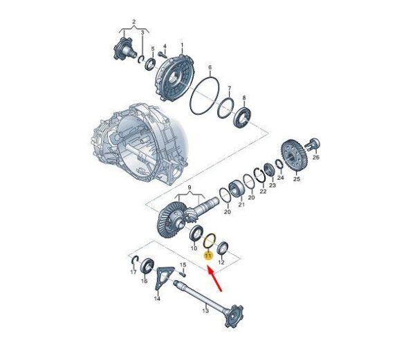 WHT005532 - AUDI A4 B9 Differential Left Compensation Washer WHT005532 NEW GENUINE