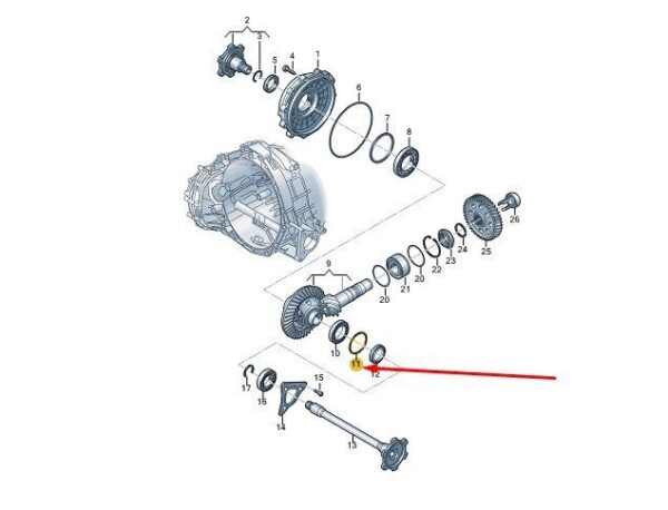 WHT005532AB - AUDI Q5 FY Differential Compensation Washer WHT005532AB NEW GENUINE